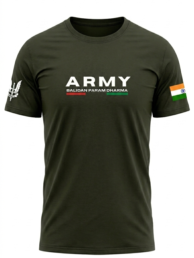 ARMY BALIDAN SIGNATURE COTTON T-SHIRT