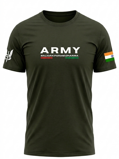 ARMY BALIDAN SIGNATURE COTTON T-SHIRT